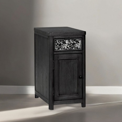 Furniture Of America Sterling West Modern Contemporary Engineered Wood, Rubberwood, Stainless Steel, White Oak Veneer Ash Gray Chairside Table | FM49001ES-T