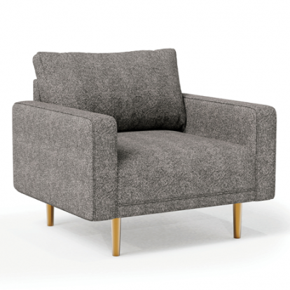 Furniture of America Elverum Contemporary Boucle Solid with Wood Charcoal Gray Chair Model FM61000GY-CH