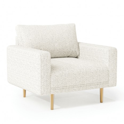 Furniture Of America Elverum Contemporary Boucle, Solid Wood, Others Off-White Chair | FM61000WH-CH