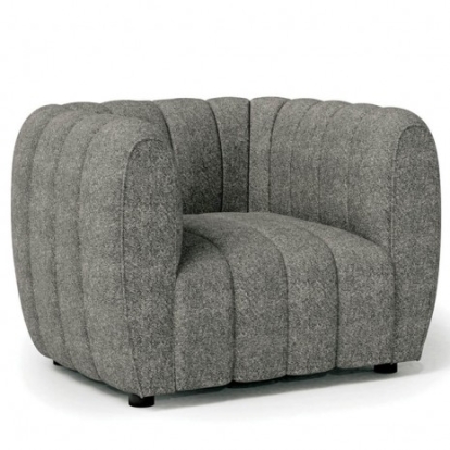 Furniture of America Aversa Contemporary Boucle Solid with Wood Charcoal Gray Chair Model FM61002GY-CH