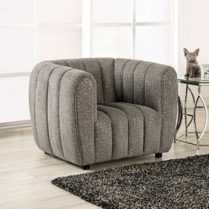 Furniture Of America Aversa Contemporary Boucle, Solid Wood, Others Charcoal Gray Chair | FM61002GY-CH