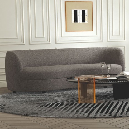 Furniture of America Versoix Contemporary Boucle Solid with Wood Charcoal Gray Sofa Model FM61003GY-SF