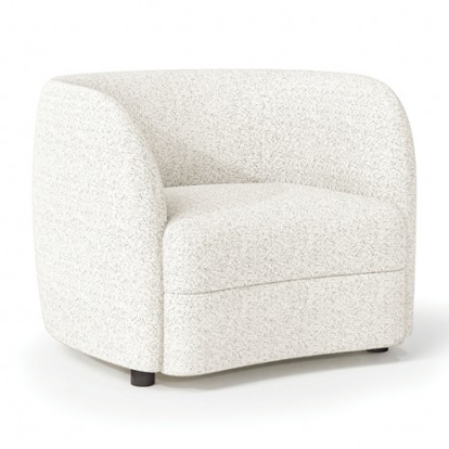 Furniture of America Versoix Contemporary Boucle Solid with Wood Off-White Chair Model FM61003WH-CH