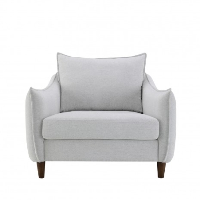 Furniture of America Vermon Contemporary Chenille Foam Solid with Wood Light Gray Chair Model FM61004LG-CH