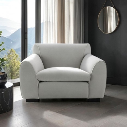 Furniture Of America Severo Contemporary Foam, Velvet, Solid Wood, Others Light Gray Chair | FM61005LG-CH