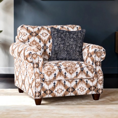 Furniture Of America Earley Transitional Engineered Wood, Fabric, Foam, Solid Wood Light Gray Accent Chair | FM61009WH-CH-PT