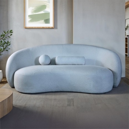 Furniture Of America Brevik Contemporary Chenille, Foam, Solid Wood, Others Powder Blue Sofa | FM61116PB-SF