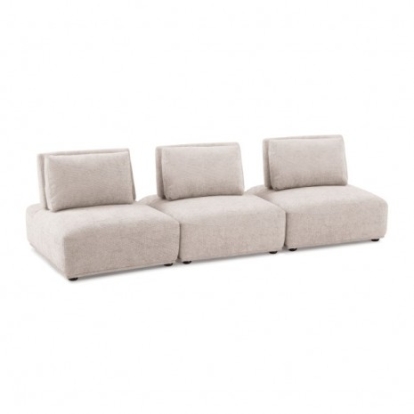Furniture Of America Stavanger Contemporary Boucle, Solid Wood, Others Light Brown 3-Seater | FM63001LB-A