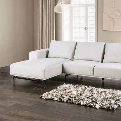 Furniture Of America Baerum Contemporary Metal, Solid Wood, Wool, Others Light Gray Sectional, Left Chaise | FM63006LG-SECT-L