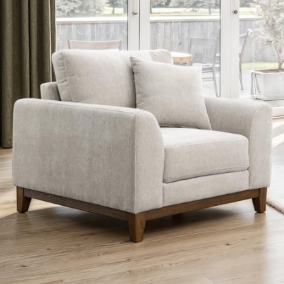 Furniture Of America Watton Mid-Century Modern Chenille, Wood Light Gray Chair | FM64008TP-CH