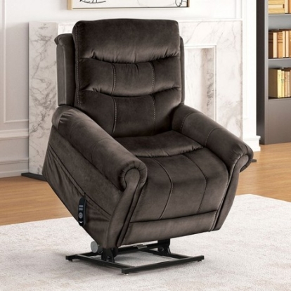 Furniture Of America Dionysia Transitional Fabric, Foam, Metal Dark Gray Lift Chair | FM68001DG-LC