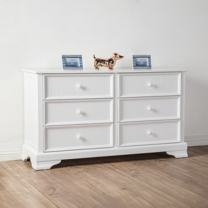 Furniture Of America Fanton Transitional Solid Hardwood, Others White Dresser | FM7107WH-D