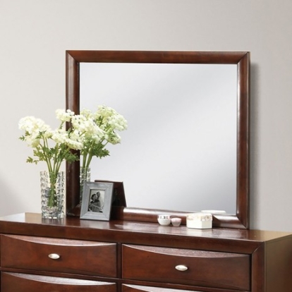 Furniture of America Zosimo Transitional Engineered with Wood Solid with Wood Dark Cherry Mirror Model FM7210CH-M