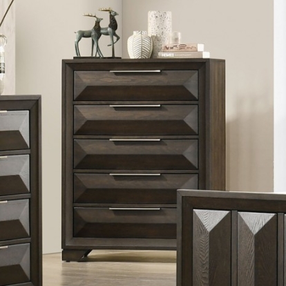 Furniture Of America Hexham Transitional Engineered Wood, Solid Wood, Wood Veneer Espresso Chest | FM7232BR-C