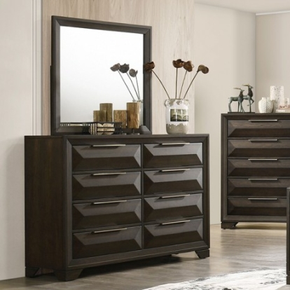 Furniture of America Hexham Transitional Engineered with Wood Solid with Wood Veneer Espresso Dresser Model FM7232BR-D