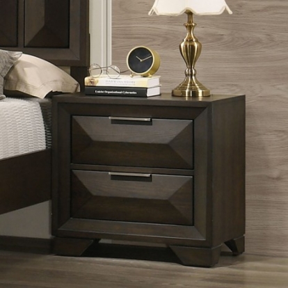 Furniture of America Hexham Transitional Engineered with Wood Solid with Wood Veneer Espresso Night Stand Model FM7232BR-N