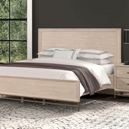 Furniture of America Sandnes Transitional Engineered with Wood Solid with Wood Light Oak Bed Model FM7369AK-P-Queen Bed