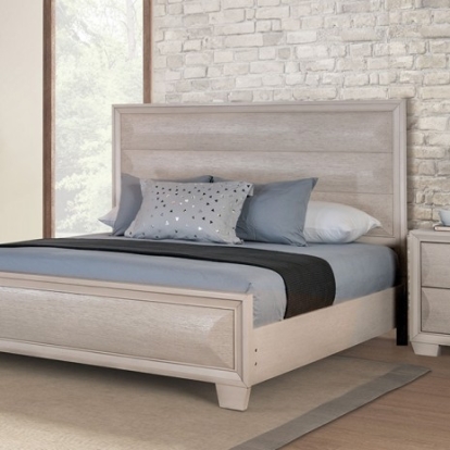 Furniture of America Chemnitz Transitional Solid with Wood White Oak Bed Model FM7399WH-Queen Bed