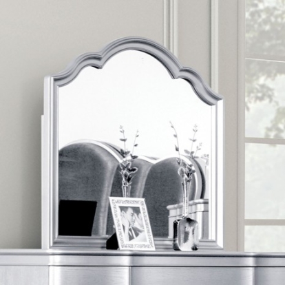 Furniture of America Melodi Parc Glam Solid with Wood Silver Mirror Model FM7416SV-M