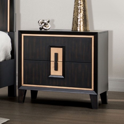 Furniture of America Kenyada Contemporary Solid with Wood Espresso Night Stand Model FM7421ES-N