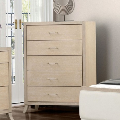 Furniture Of America Candra Transitional Engineered Wood, Fabric, Oak Veneer, Solid Wood Natural Oak Chest | FM7424AK-C