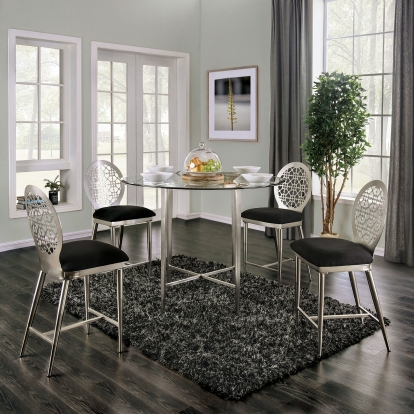 Abner Silver Counter Height Table Model FOA3743PT-TABLE by Furniture of America