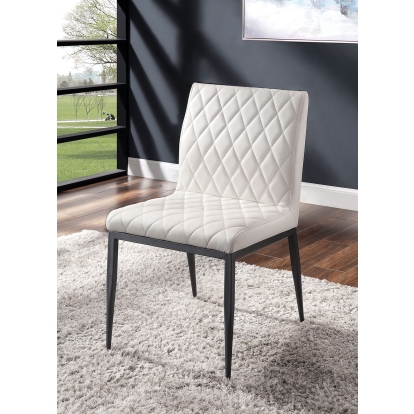 Alisha Black/Ivory Side Chair (Set of 2) Model FOA3799SC-2PK by Furniture of America