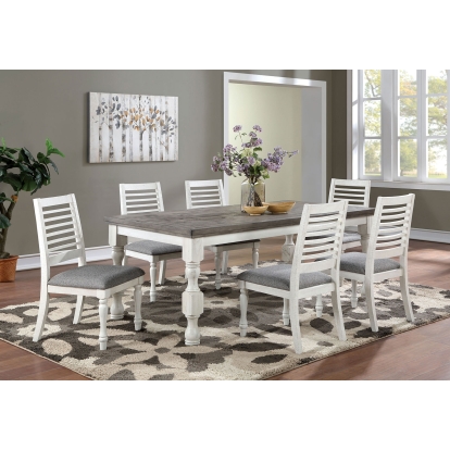 Calabria Antique White/Gray Dining Table Model FOA3908T by Furniture of America