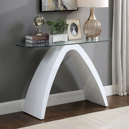 Nahara White Sofa Table Model FOA4042WH-S-TABLE by Furniture of America