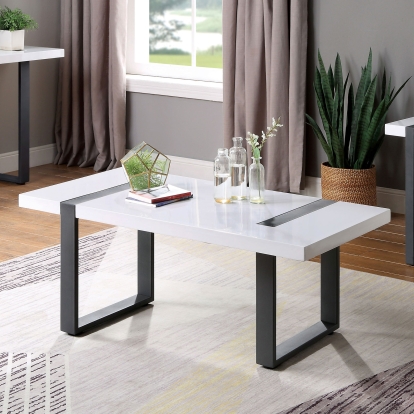 Eimear White/Black Coffee Table Model FOA4403C by Furniture of America