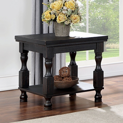 Calandra Antique Black End Table Model FOA4908BK-E by Furniture of America
