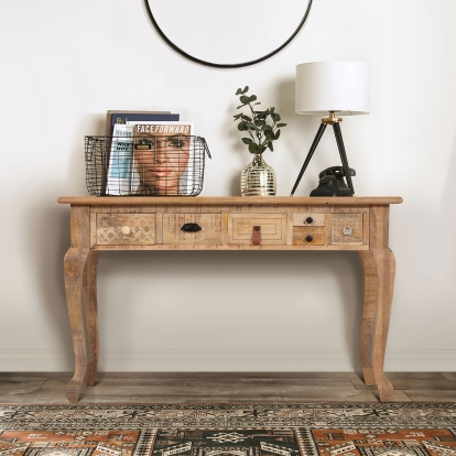 Blanchefleur Weathered Light Natural Tone Desk Model FOA51004 by Furniture of America