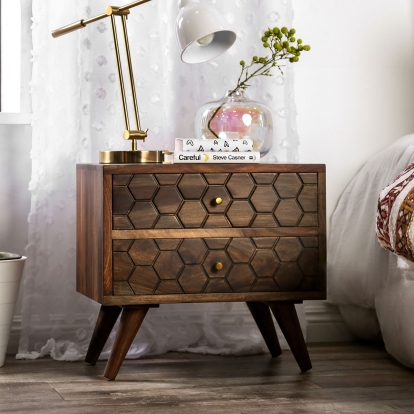 Madelief Walnut Side Table Model FOA51027 by Furniture of America