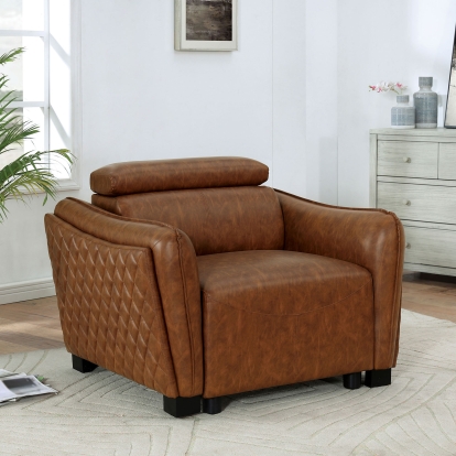 Holmestrand Brown Chair Model FOA6484BR-CH-PK by Furniture of America