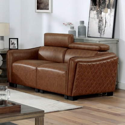 Holmestrand Brown Loveseat Model FOA6484BR-LV-PK by Furniture of America