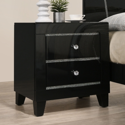 Magdeburg Black Night Stand Model FOA7038BK-N by Furniture of America