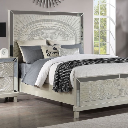 Valletta Champagne Queen Bed Model FOA7157Q-BED by Furniture of America