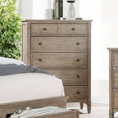 Anneke Wire-Brushed Warm Gray Chest Model FOA7173C by Furniture of America