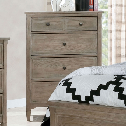 Vevey Wire-Brushed Warm Gray Chest Model FOA7175C by Furniture of America