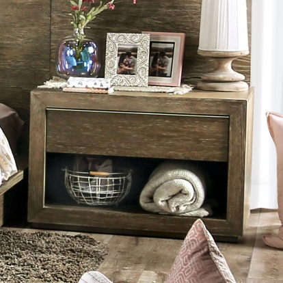 Bridgewater Light Walnut Night Stand Model FOA7490N by Furniture of America