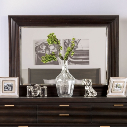 Laurentian Dark Walnut Mirror Model FOA7514M by Furniture of America