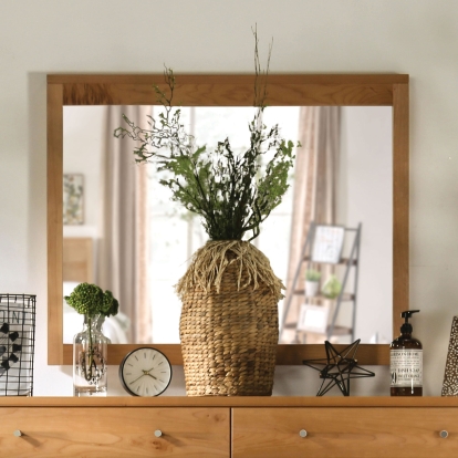 Willamette Light Oak Mirror Model FOA7602M by Furniture of America
