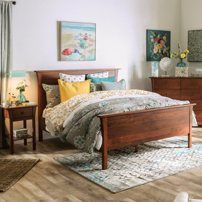 Keizer Dark Cherry Cal King Bed Model FOA7603CK-BED by Furniture of America