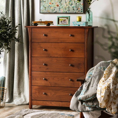 Keizer Dark Cherry 5-Drawer Chest Model FOA7603C-5D by Furniture of America
