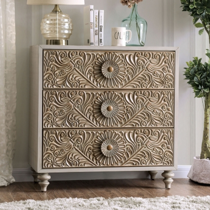 Jakarta Antique White Small Chest Model FOA7882CS by Furniture of America