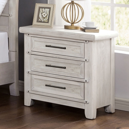 Shawnette Antique White Night Stand with USB Plug Model FOA7924N by Furniture of America