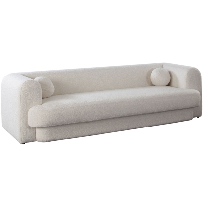 Diamond Sofa FORMSOIV Form Sofa Accent Pillow Balls Ivory Boucle Fabric