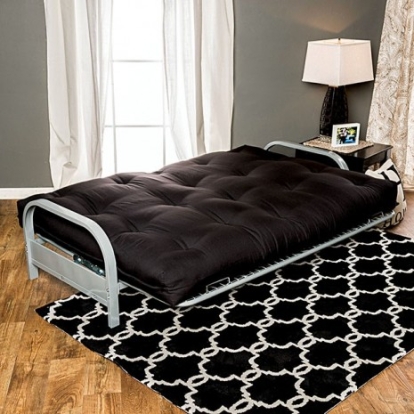 Furniture of America Plosh Contemporary Cotton Polyester Black 8" Black Futon Mattress Model FP-2406BK