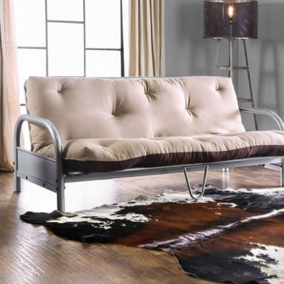 Furniture of America Aksel Contemporary Cotton Polyester Khaki-Brown Futon Mattress Model FP-2417BB