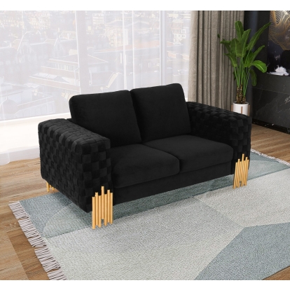 VIG Furniture Black Loveseat SKU VGKNK8622-LS - Product ID 79459